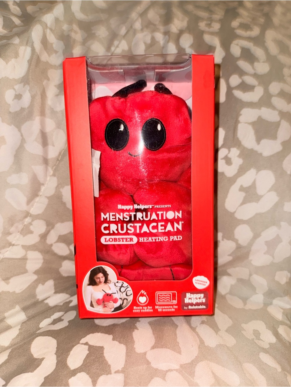 Red Menstruation Crustacean Lobster Heating Pad